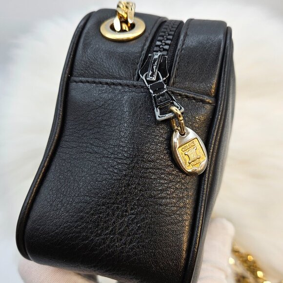 Céline Embroidered Triomphe Leather Crossbody Bag - Picture 6 of 17